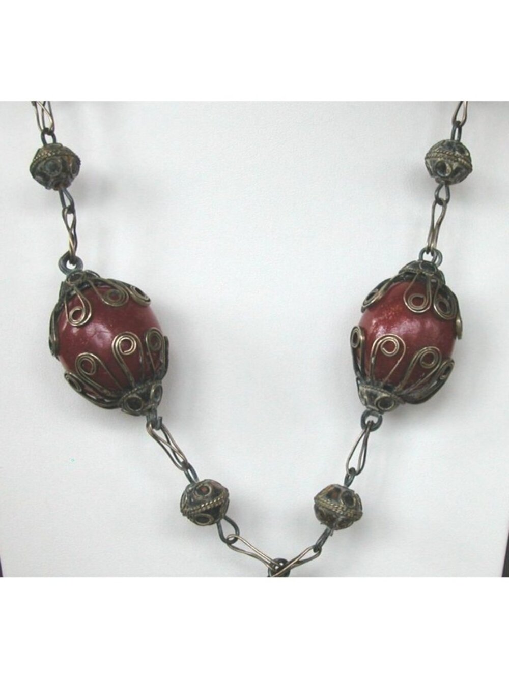 Miriam Haskell Long Y-Lavalier Necklace 30" - Picture 3 of 5
